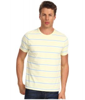 Jack Spade Lewitt Striped Crewneck T Shirt Mens T Shirt (Yellow)