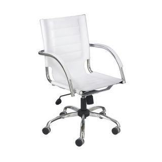 Safco Products Flaunt Series Mid Back Managerial Chair SAF3456 Finish White 