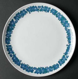 Corning Evening Song Salad Plate, Fine China Dinnerware   Centura, Blue/Green Fl
