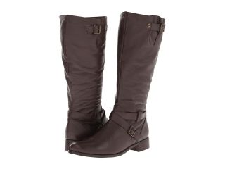Fitzwell Maggie Wide Calf Boot Womens Dress Zip Boots (Brown)