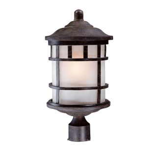 Post mount 1 light Outdoor Black Coral Light Fixture