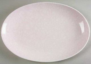 Calvin Klein Pink Stencil 14 Oval Serving Platter, Fine China Dinnerware   Mult