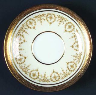 John Aynsley Gold Dowery Saucer, Fine China Dinnerware   Gold Encrusted Band & D
