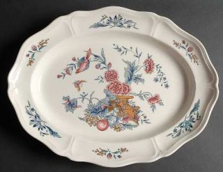 Wedgwood Williamsburg Potpourri 15 Oval Serving Platter, Fine China Dinnerware