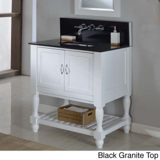 32 inch Pearl White Mission Turnleg Spa Premium Single Vanity Sink Cabinet