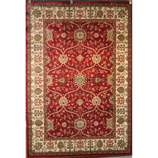 Voysey Red Rug (53 X 77) (PolypropyleneConstruction Method Machine MadePile Height 0.5 in.Style TransitionalPrimary color RedSecondary colors IvoryPattern OrientalTip We recommend the use of a non skid pad to keep the rug in place on smooth surface