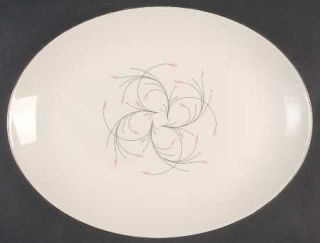 Homer Laughlin  Capri 11 Oval Serving Platter, Fine China Dinnerware   Rhythm S