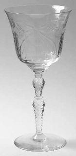 Rock Sharpe 1023 1 Water Goblet   Stem 1023,Mixed Cut,Bow,Floral Circles