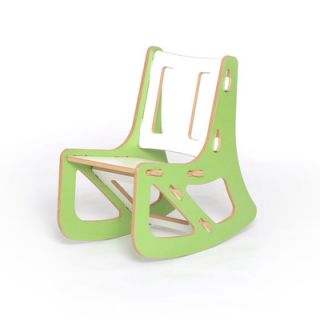 Sprout Kids Rocking Chair KR001 Finish Green Sides, White Seat
