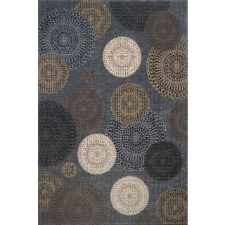 Mystique Chandler Black Medallion Print Area Rug (33 X 53)