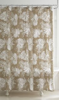 Sea Blossoms Shower Curtain, Sand
