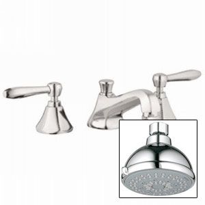 Grohe 20 133 EN0 27682000 Somerset Lavatory Wideset Bath Faucet with Free Shower