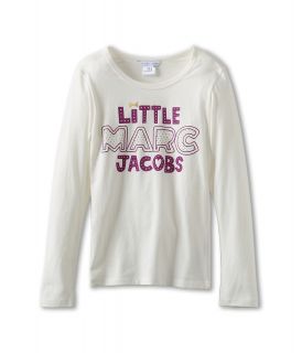 Little Marc Jacobs L/S Printed Tee Girls T Shirt (Beige)