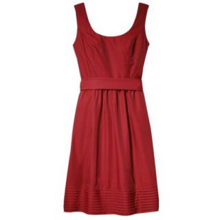 TEVOLIO Womens Taffeta Scoop Neck Dress with Removable Sash   Stoplight Red   8