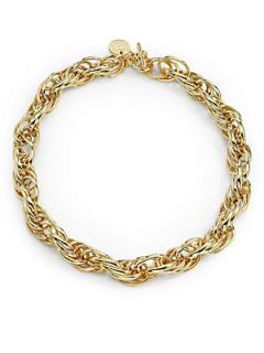 Rope Link Necklace   Gold