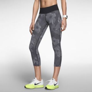 Nike Epic Lux Printed Womens Running Crops   Cool Grey