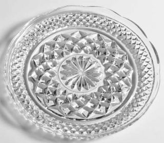 Anchor Hocking Wexford Bread and Butter Plate   Clear, Ruby Or Amber, Criss Cros