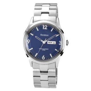 Armitron Mens Blue Dial Stainless Steel Watch
