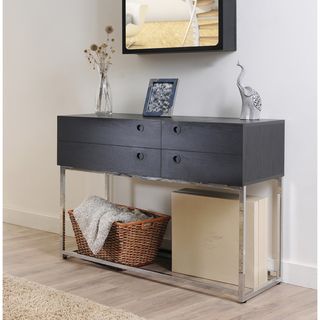 Furniture Of America Marque Functional Black Finish Console Table