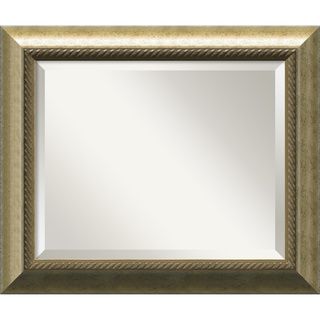 Medium Champagne Framed Mirror (SmallSubject Framed MirrorFrame 2.75 inch Champagne raised ropeImage dimensions 16 inches high x 20 inches wideOutside dimensions 20.99 inches high x 24.99 inches wide )