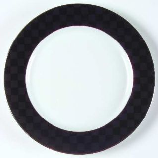 Nikko Black Tie Salad/Dessert Plate, Fine China Dinnerware   Sentiments,Black Ba