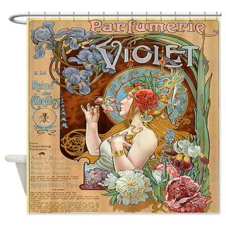  Vintage French Paris Violet Perfume Shower Curtain  Use code FREECART at Checkout