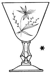 Tiffin Franciscan Waltz Of Spring Water Goblet   Stem #17595
