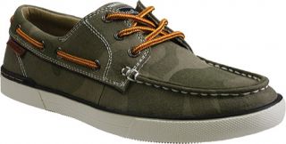 Mens Bass Omega   Camo Washed Canvas Lace Up Shoes