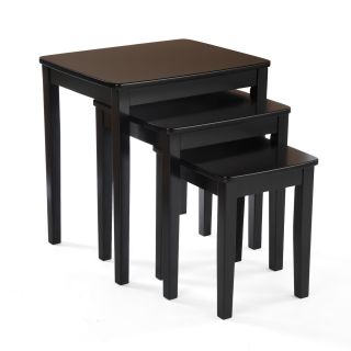 Bianco Collection 3 piece Black Nesting Table Set