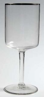 Glastonbury   Lotus Regal Water Goblet   Stem #L40, Square Bowl, Platinum Trim