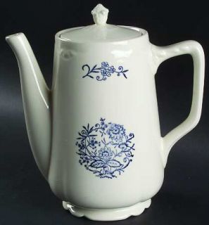 Homer Laughlin  Dresden Coffee Pot & Lid, Fine China Dinnerware   Imperial Blue,
