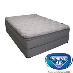 Spring Air Value Addison Plush King size Mattress Set (KingSet includes Mattress and foundationConstruction First Layer Quilted top has dacron fiber, 2 inches comfort foam, 2nd Layer 2 inches high density foam on top of a zoned 13 3/4 tempered innersp