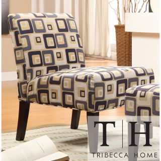Tribecca Home Decor Cube Print Accent Lounge Chair