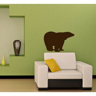 Northern Bear Vinyl Wall Decal (Glossy blackEasy to applyDimensions 25 inches wide x 35 inches long )