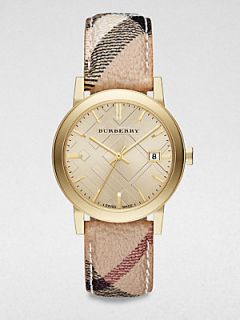 Burberry Goldtone Stainless Steel Round Watch/38MM   Gold 