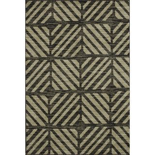 Arrakis Charcoal/ Green Rug (39 X 56)