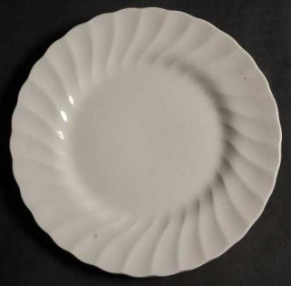 Myott Staffordshire Myo2 Salad Plate, Fine China Dinnerware   All White, Swirl R