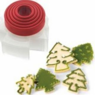 Cuisipro Five Piece Christmas Tree Cookie Cutter Set