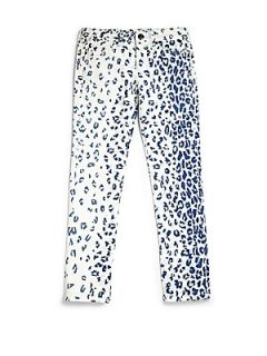 Joes Toddlers & Little Girls Leopard Print Denim Leggings   Blue White