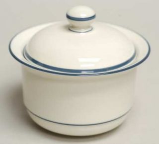 Lenox China Blue Pinstripes Sugar Bowl & Lid, Fine China Dinnerware   Chinastone