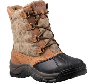 Mens Propet Blizzard Mid Lace Canvas   Weathered Brown Boots