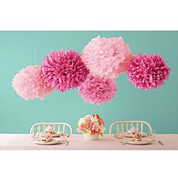 Martha Stewart Celebrate Pink Decor Pom Poms (pack Of 5) (PinkPackage includes five (5) tissue paper pom poms, five (5) wire sectionsAssembly required Package dimensions 10.5 inches high x 11.25 inches wide x 0.75 inches deepModel 44 10046 )