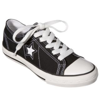 Kids Converse One Star Canvas Oxford Shoe   Black 5.5