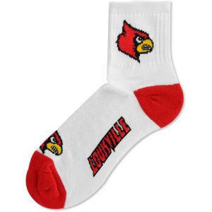 Louisville Cardinals For Bare Feet NCAA Basic Crew Sock