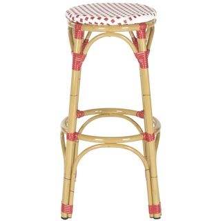 Kipnuk Red/ White Indoor Outdoor Stool (Red/ whiteIncludes One (1) stoolMaterials PE wicker and aluminum30 inchesDimensions 30 inches high x 20.5 inches wide x 20.5 inches deepWeight capacity 250 poundsThis product will ship to you in 1 box.Furniture 