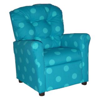 Brazil Furniture 4 Button Back Child Recliner   Turquoise Oxygen Multicolor  