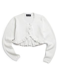 Ralph Lauren Girls Pointelle Shrug   White