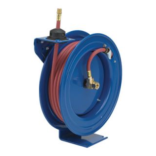 Coxreels Air Hose Reel With Hose   3/8in. x 25ft. Hose, Max. 300 PSI