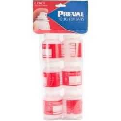 Preval Plastic Bottles 6/pkg  3oz