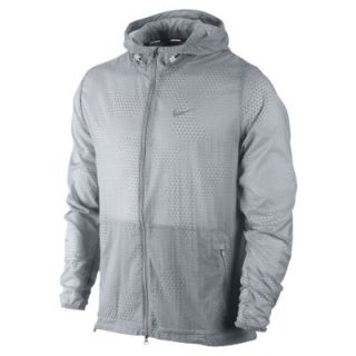 Nike Printed Hurricane Mens Running Jacket   Wolf Grey